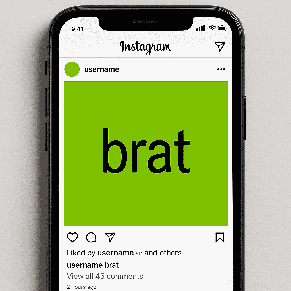 Brat Font Social Media Image