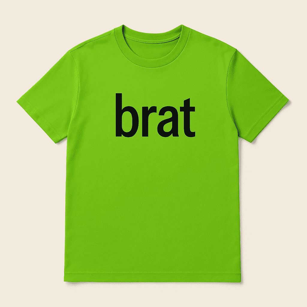 Brat Font Apparel Print