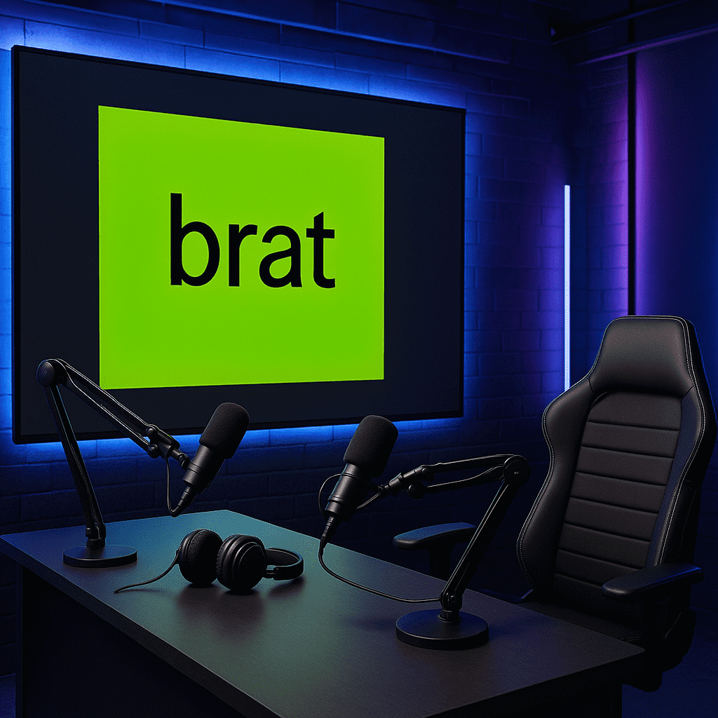Brat Font Personalized Wallpaper
